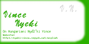 vince nyeki business card